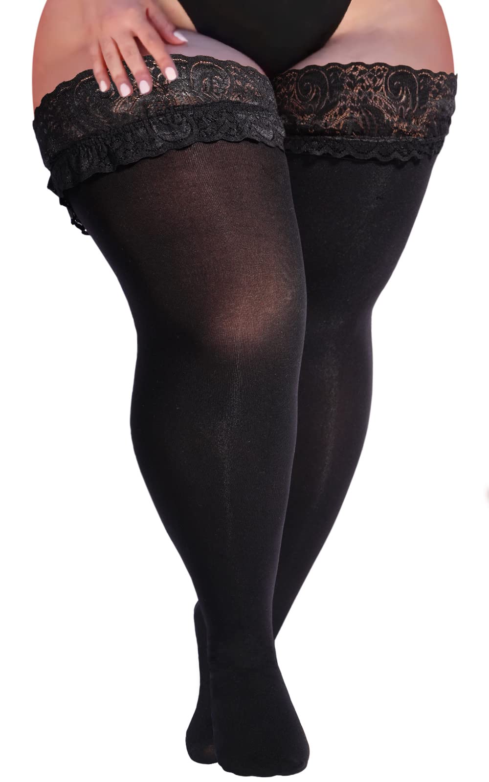 plus size thigh high stockings