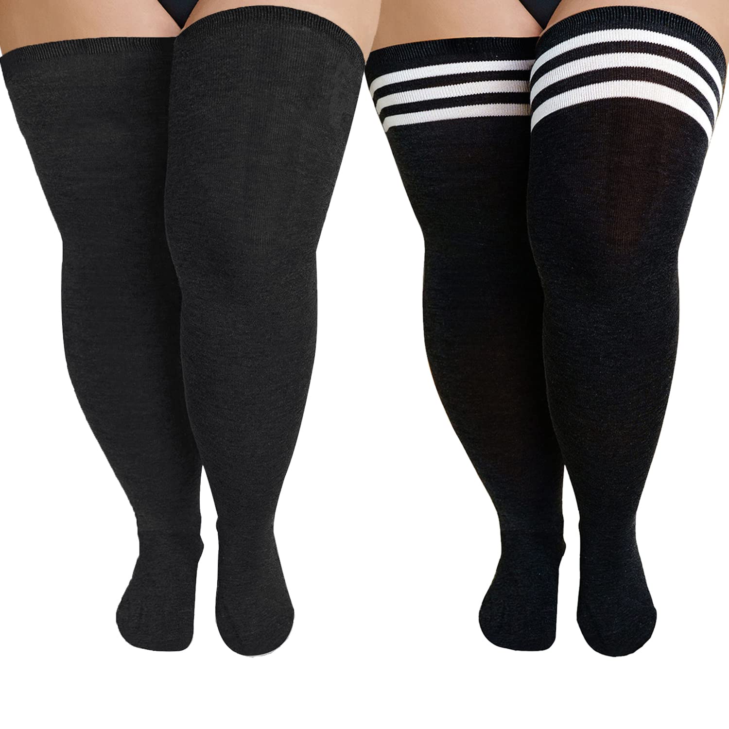 plus size thigh high stockings