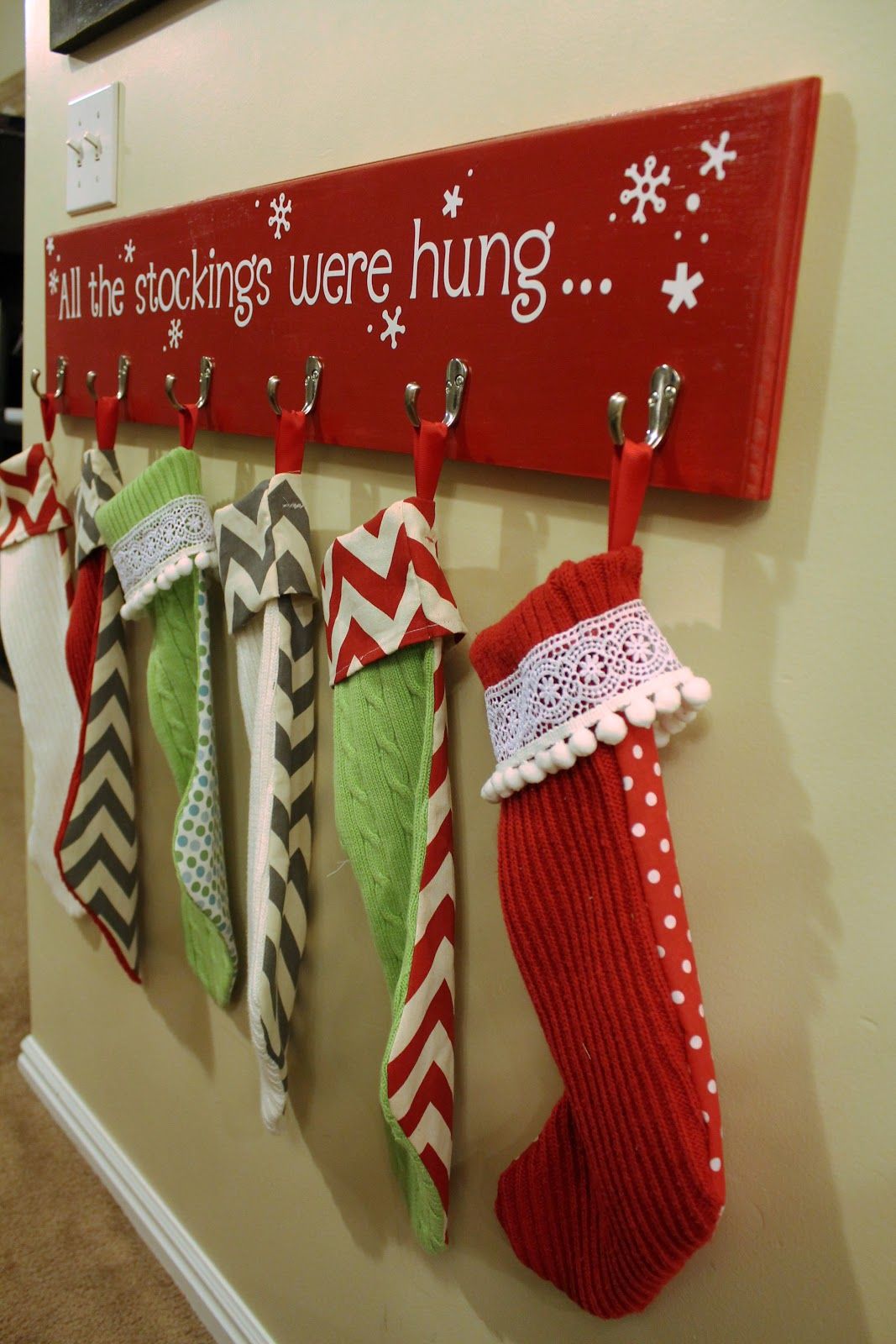 how to hang christmas stockings