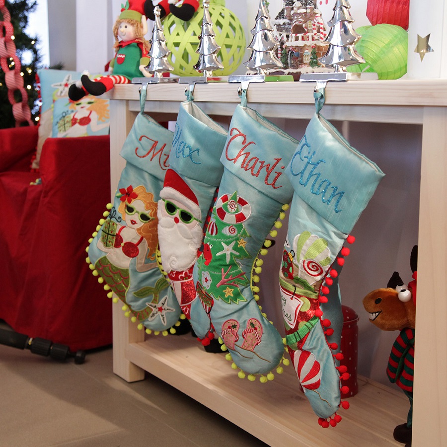 where to hang stockings without a mantle