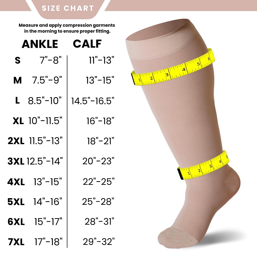 how to measure for compression stockings