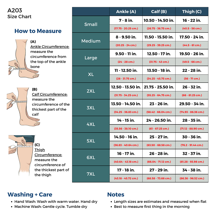 how to measure for compression stockings
