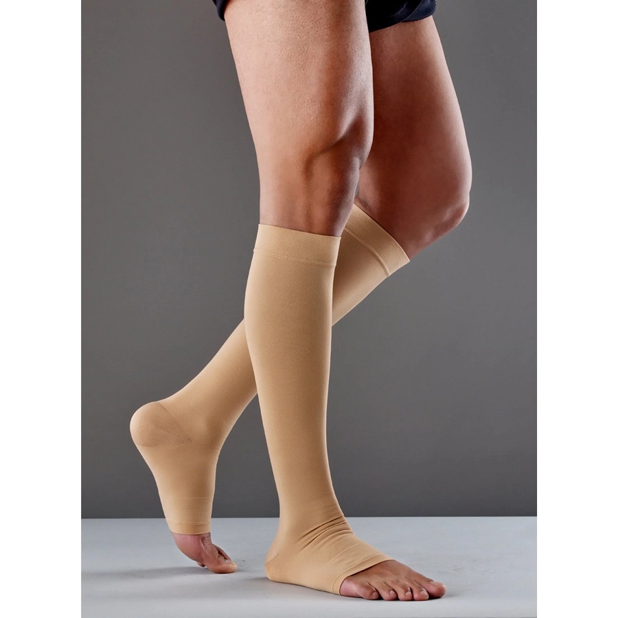 open toe compression socks
