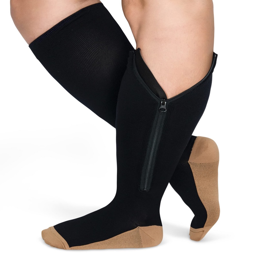 compression socks with zipper
