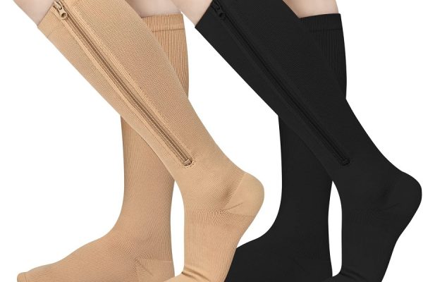 zipper compression socks