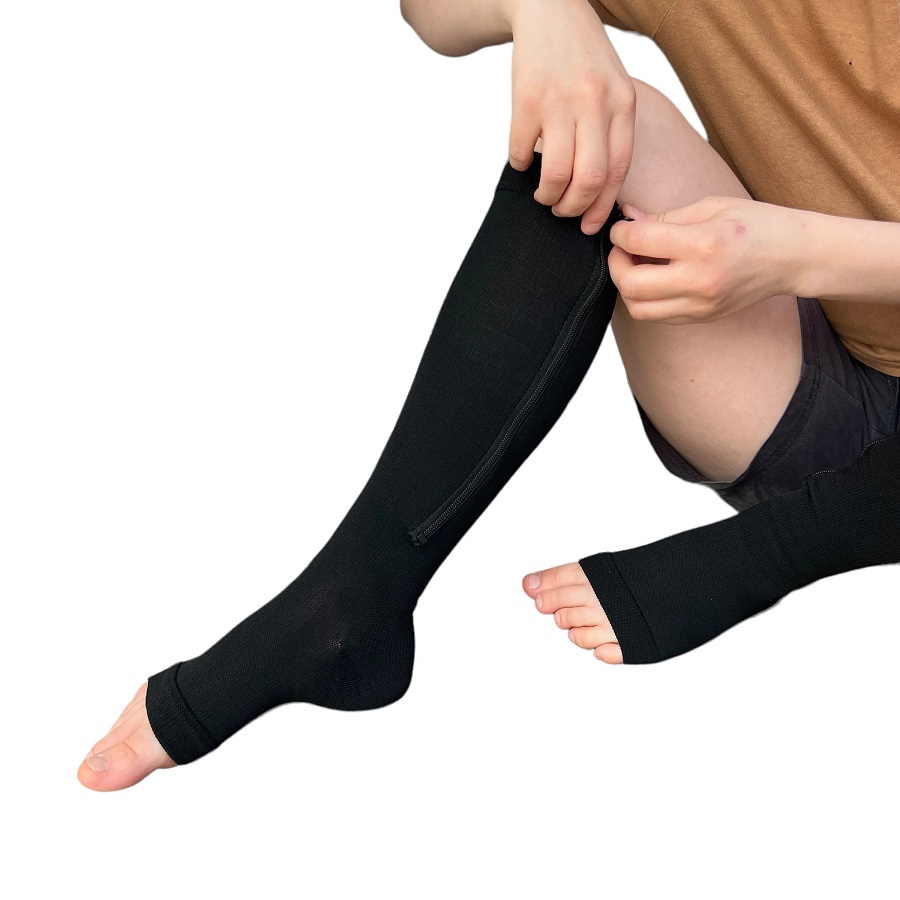 compression socks with zipper
