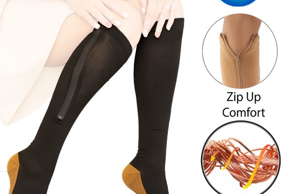 zip up compression socks
