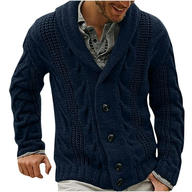 men's button up cardigan sweater