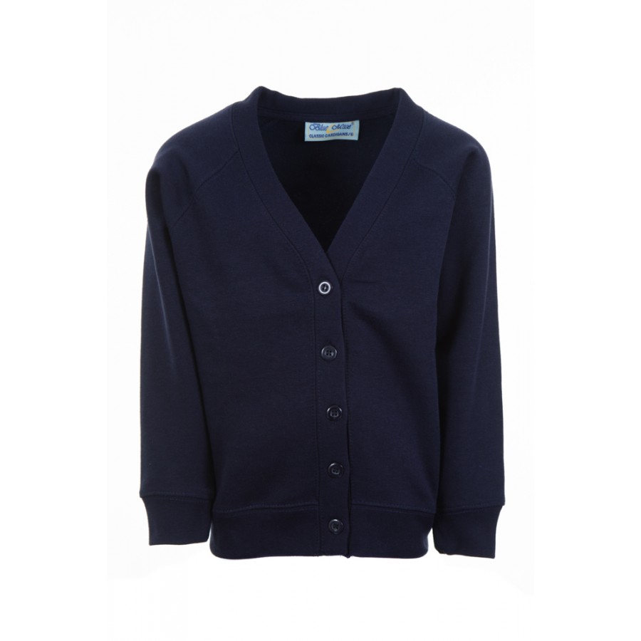navy cardigan
