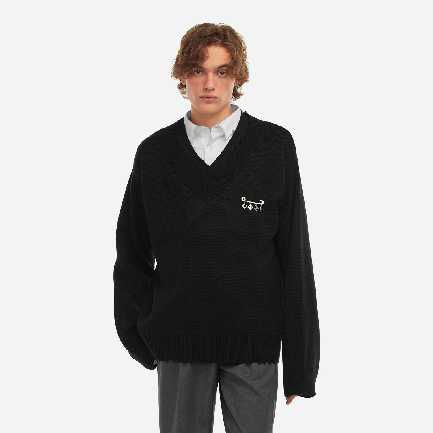 v neck sweater