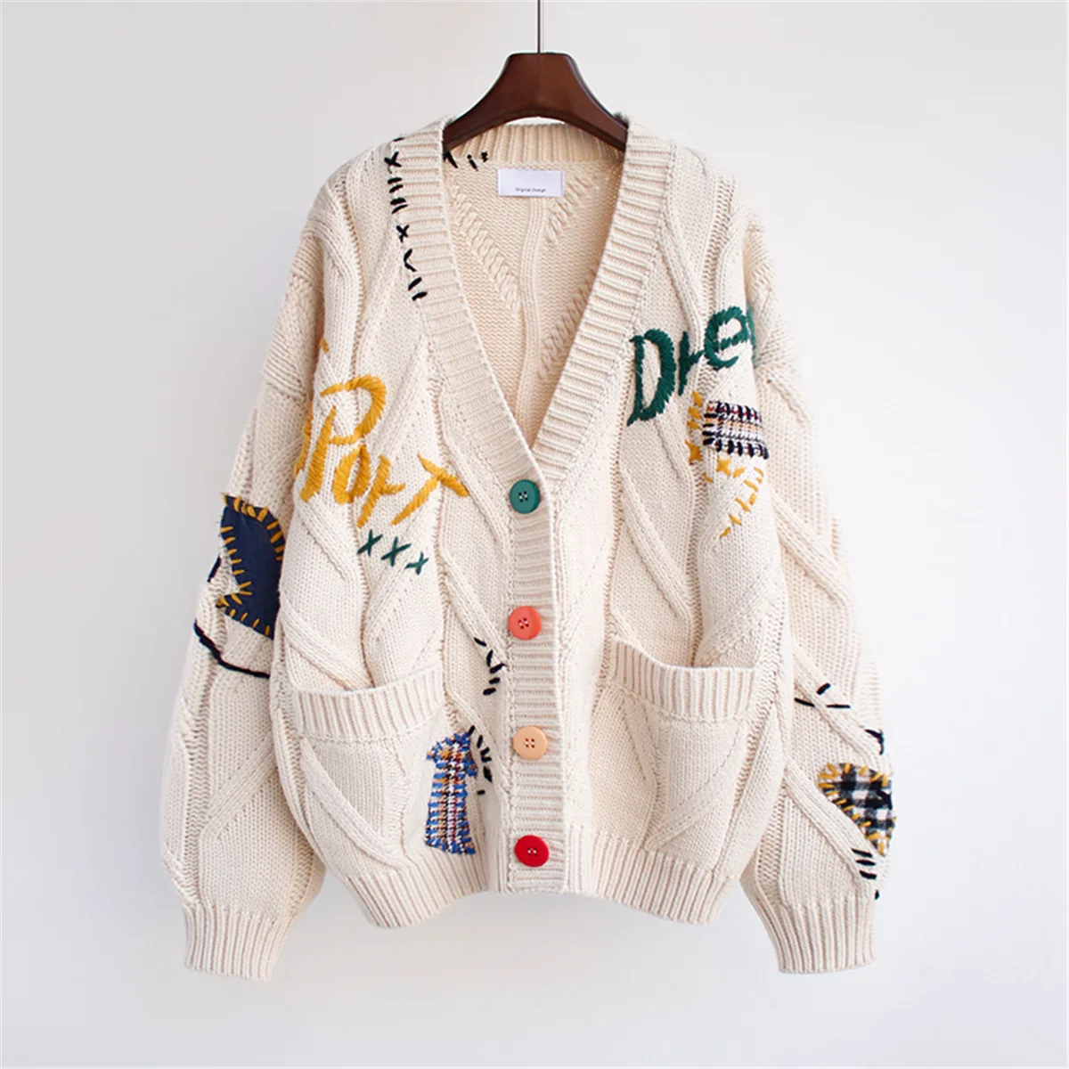 white cardigan