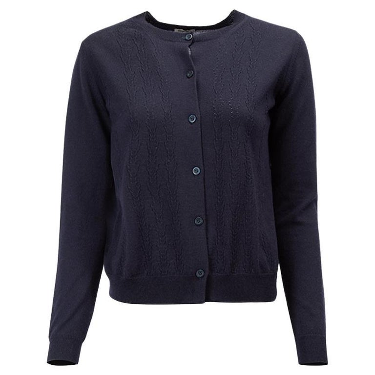 navy cardigan