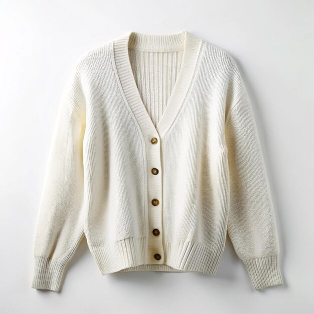 white cardigan