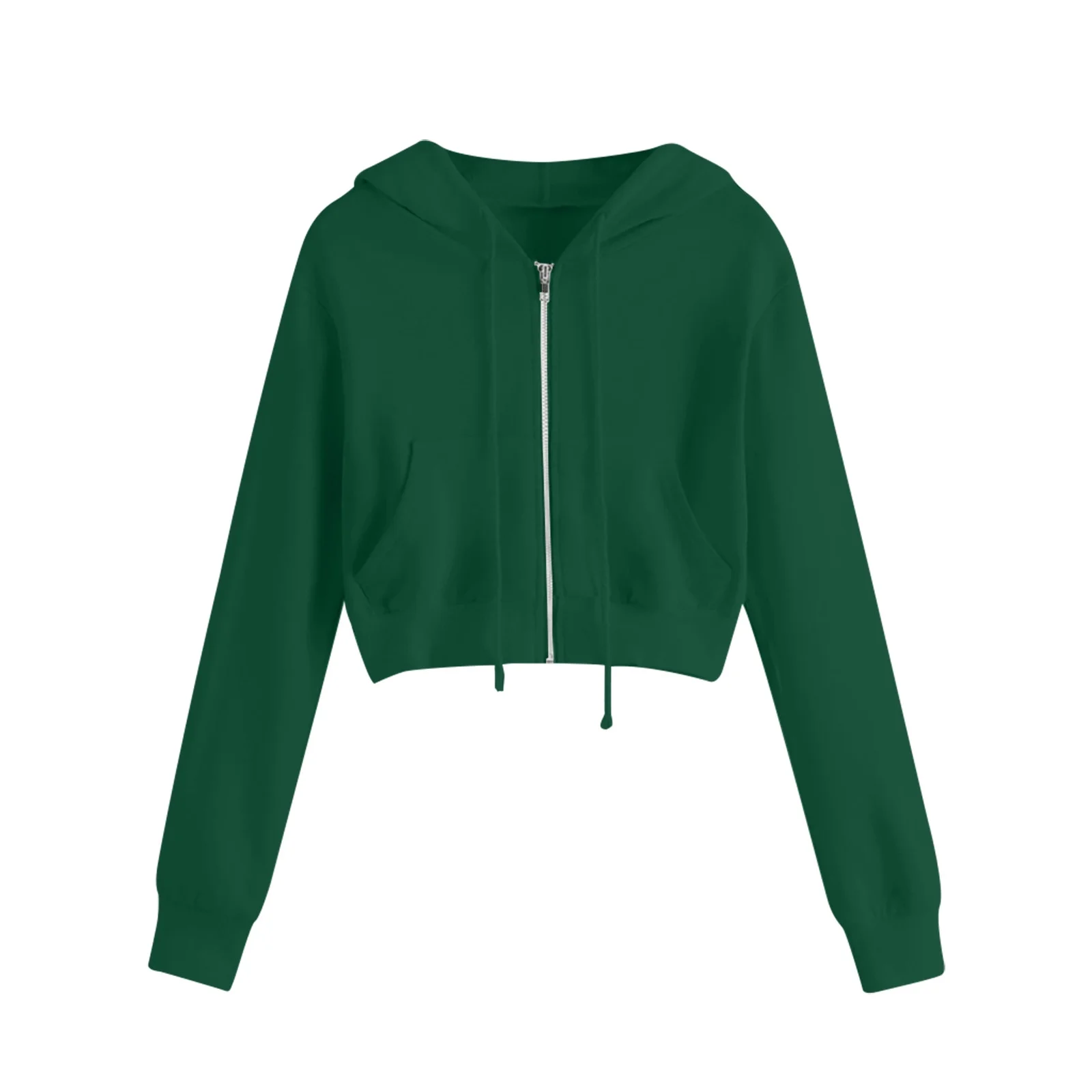 cropped zip up hoodie