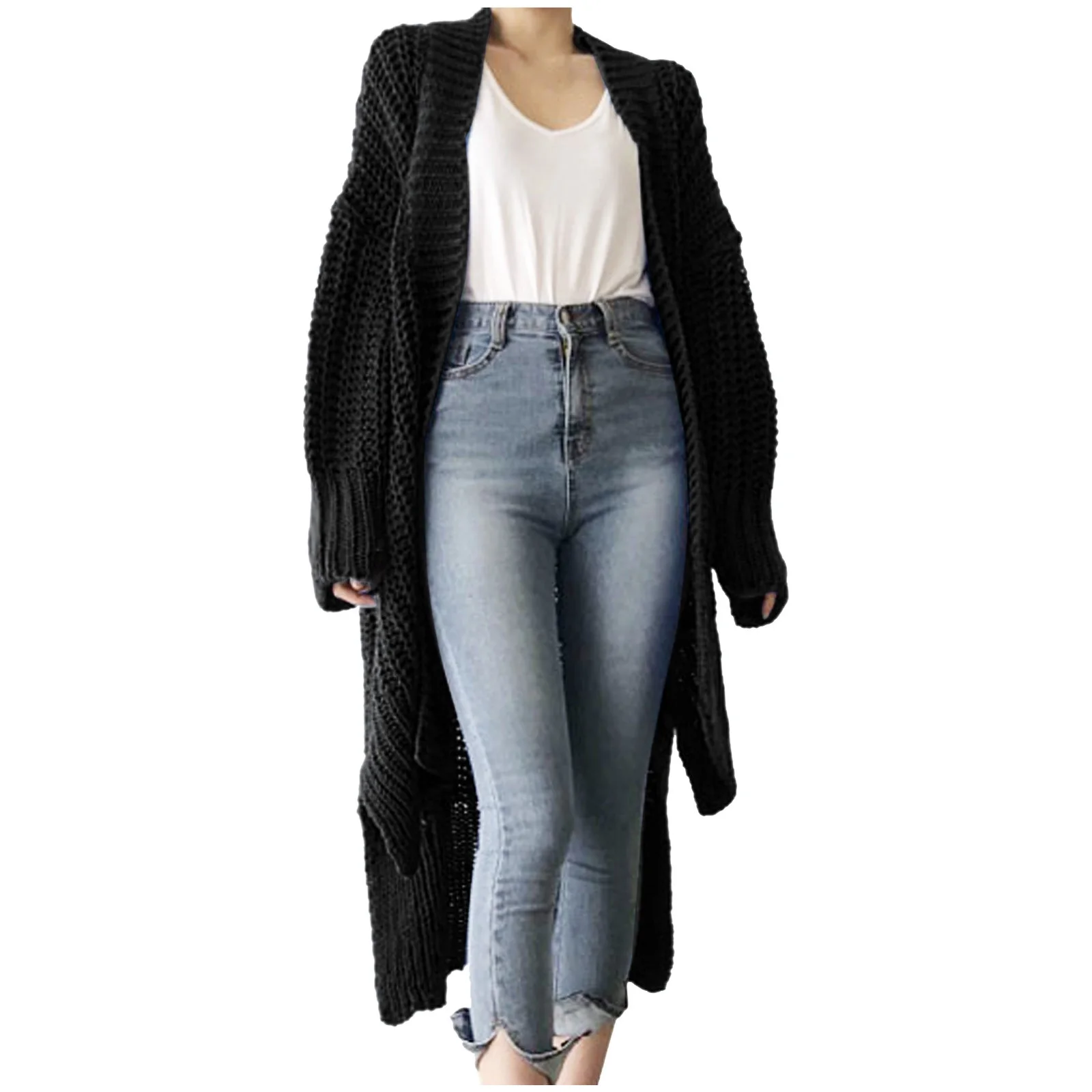 plus size chunky sweater cardigan